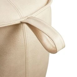 Crosby St Rowan Cream Faux Leather Ottoman -Furniture Series Sale crosby st rowan cream faux leather ottoman 2