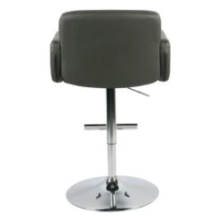 Crosby St Stout Adjustable Faux Leather Barstool, Grey -Furniture Series Sale crosby st stout adjustable faux leather barstool grey 3