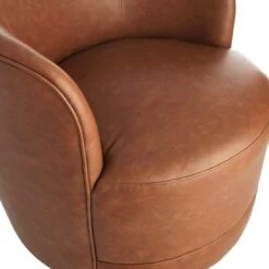 Crosby St Swivel Faux Leather Tub Chair -Furniture Series Sale crosby st swivel faux leather tub chair 4