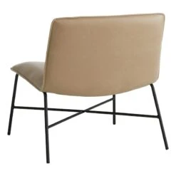 Crosby St Zoey Faux Leather Accent Chair, Light Grey -Furniture Series Sale crosby st zoey faux leather accent chair light grey 2