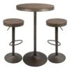 Dakota 3-Piece Antique Bronze Dining Table Set -Furniture Series Sale dakota 3 piece antique bronze dining table set
