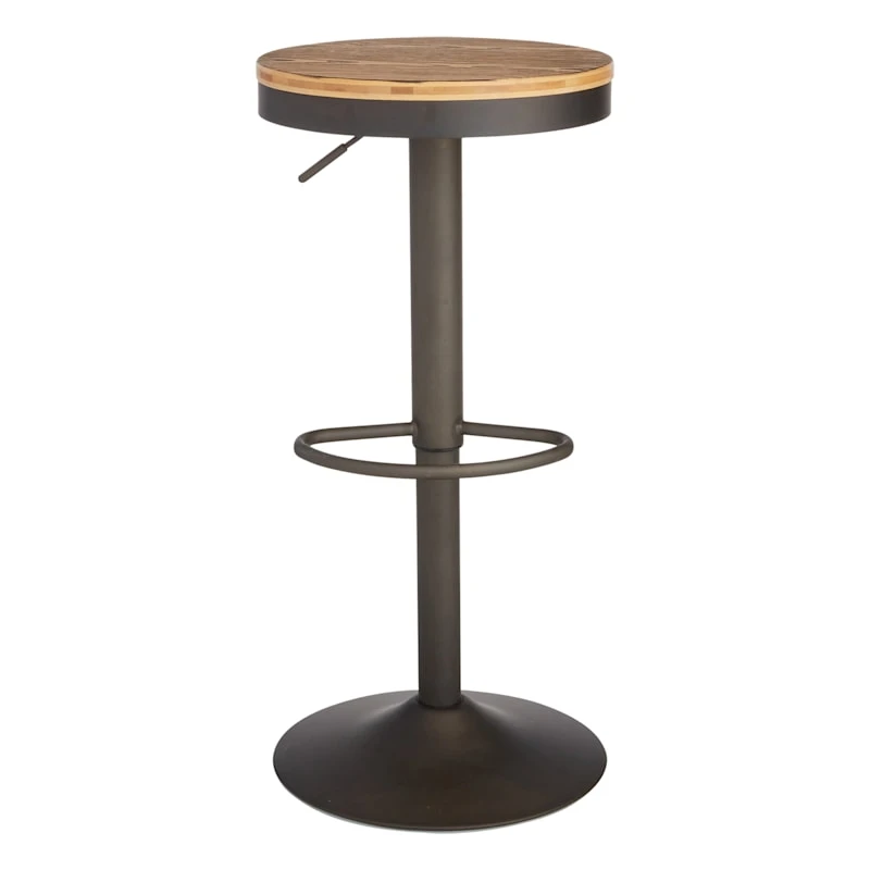 Dakota Adjustable Modern Industrial Barstool, Antique Bronze 5 Dakota Adjustable Modern Industrial Barstool, Antique Bronze - Image 3