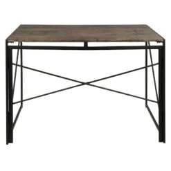 Dakota Black & Brown Industrial Modern Office Desk -Furniture Series Sale dakota black brown industrial modern office desk 2