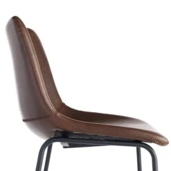 Drake Modern Faux Leather Industrial Barstool, Espresso -Furniture Series Sale drake modern faux leather industrial barstool espresso 3