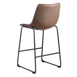 Drake Modern Faux Leather Industrial Counter Stool, Espresso 10 Drake Modern Faux Leather Industrial Counter Stool, Espresso -Furniture Series Sale drake modern faux leather industrial counter stool espresso 2