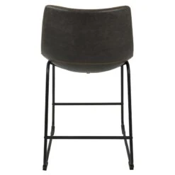 Drake Modern Industrial Faux Leather Counter Stool, Dark Grey -Furniture Series Sale drake modern industrial faux leather counter stool dark grey 2