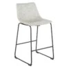 Drake Modern Industrial Faux Leather Counter Stool, Light Grey 2 Drake Modern Industrial Faux Leather Counter Stool, Light Grey -Furniture Series Sale drake modern industrial faux leather counter stool light grey