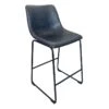 Drake Navy Blue Faux Leather Counter Stool -Furniture Series Sale drake navy blue faux leather counter stool