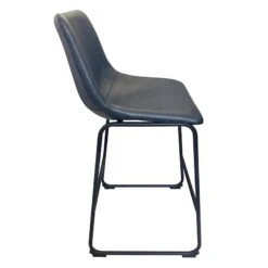 Drake Navy Blue Faux Leather Counter Stool -Furniture Series Sale drake navy blue faux leather counter stool 2