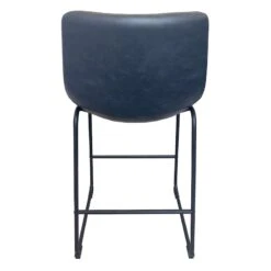 Drake Navy Blue Faux Leather Counter Stool -Furniture Series Sale drake navy blue faux leather counter stool 3