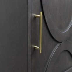 Ezra Dark Brown Cabinet With Gold Handle -Furniture Series Sale ezra dark brown cabinet with gold handle 2
