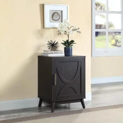 Ezra Dark Brown Cabinet With Gold Handle -Furniture Series Sale ezra dark brown cabinet with gold handle 4