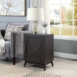 Ezra Dark Brown Cabinet With Gold Handle -Furniture Series Sale ezra dark brown cabinet with gold handle 5