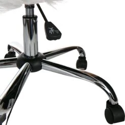 Fiona Adjustable Office Chair, White Faux Fur -Furniture Series Sale fiona adjustable office chair white faux fur 7