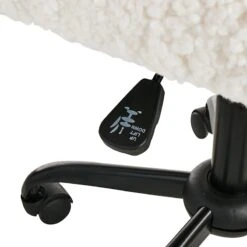 Found & Fable Aubrey Office Chair, White Sherpa -Furniture Series Sale found fable aubrey office chair white sherpa 4