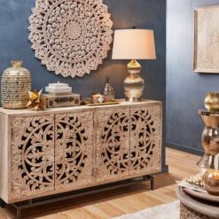 Found & Fable Carved 4-Door Sideboard 9 Found & Fable Carved 4-Door Sideboard -Furniture Series Sale found fable carved 4 door sideboard 2
