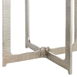 Found & Fable Judd Silver Accent Table With Marble Top -Furniture Series Sale found fable judd silver accent table with marble top 3