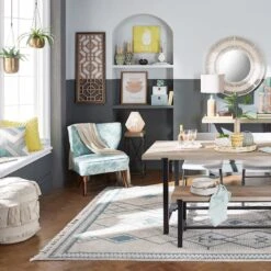 Found & Fable Loggy Wood & Metal Dining Table, 71" -Furniture Series Sale found fable loggy wood metal dining table 71 4