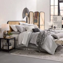 Found & Fable Zola Rattan Headboard, Queen -Furniture Series Sale found fable zola rattan headboard queen 2