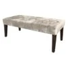 Grace Mitchell Courtney Tufted Bench, Grey -Furniture Series Sale grace mitchell courtney tufted bench grey