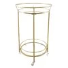 Hailey Round Bar Cart , Gold