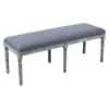 Heritage Dark Grey Linen Bench -Furniture Series Sale heritage dark grey linen bench
