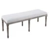 Heritage Light Grey Linen Bench -Furniture Series Sale heritage light grey linen bench
