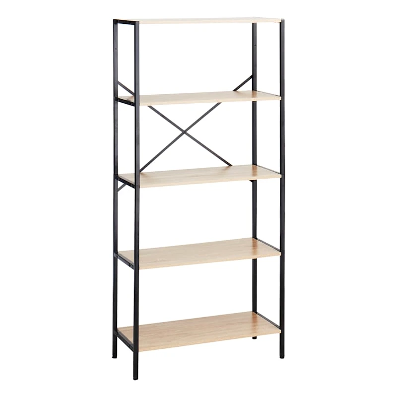 Honeybloom 4-Tier Burnaby Wood & Metal Shelf 3 Honeybloom 4-Tier Burnaby Wood & Metal Shelf