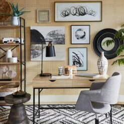 Honeybloom Burnaby 2-Drawer Wood & Metal Desk 11 Honeybloom Burnaby 2-Drawer Wood & Metal Desk -Furniture Series Sale honeybloom burnaby 2 drawer wood metal desk 3