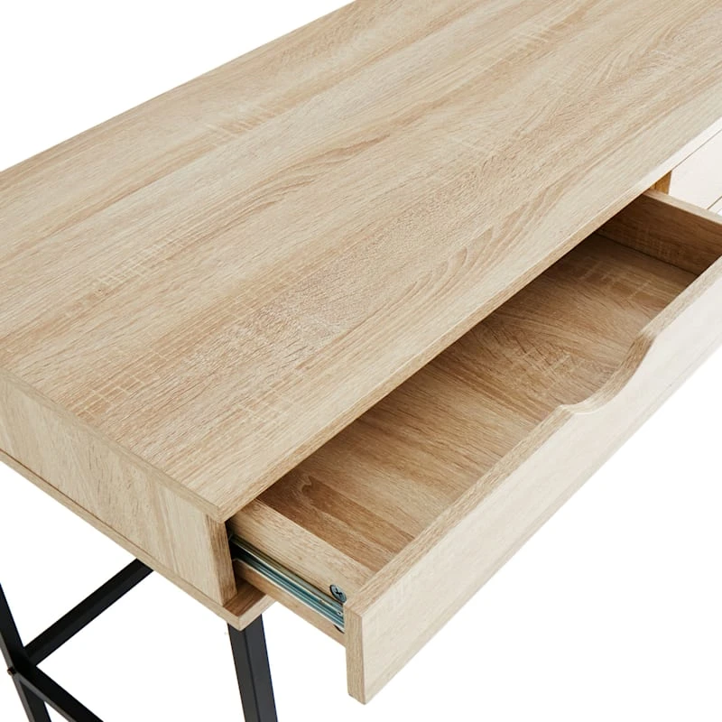 Honeybloom Burnaby 2-Drawer Wood & Metal Desk 8 Honeybloom Burnaby 2-Drawer Wood & Metal Desk - Image 6