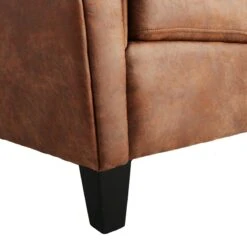 Honeybloom Dylan Brown Faux Leather Armchair -Furniture Series Sale honeybloom dylan brown faux leather armchair 4