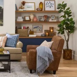 Honeybloom Dylan Brown Faux Leather Armchair -Furniture Series Sale honeybloom dylan brown faux leather armchair 5