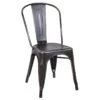Honeybloom Idris Black Metal Dining Chair -Furniture Series Sale honeybloom idris black metal dining chair