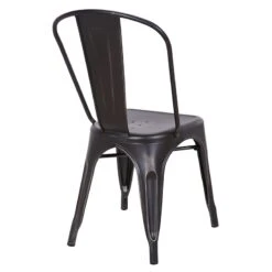 Honeybloom Idris Black Metal Dining Chair -Furniture Series Sale honeybloom idris black metal dining chair 3