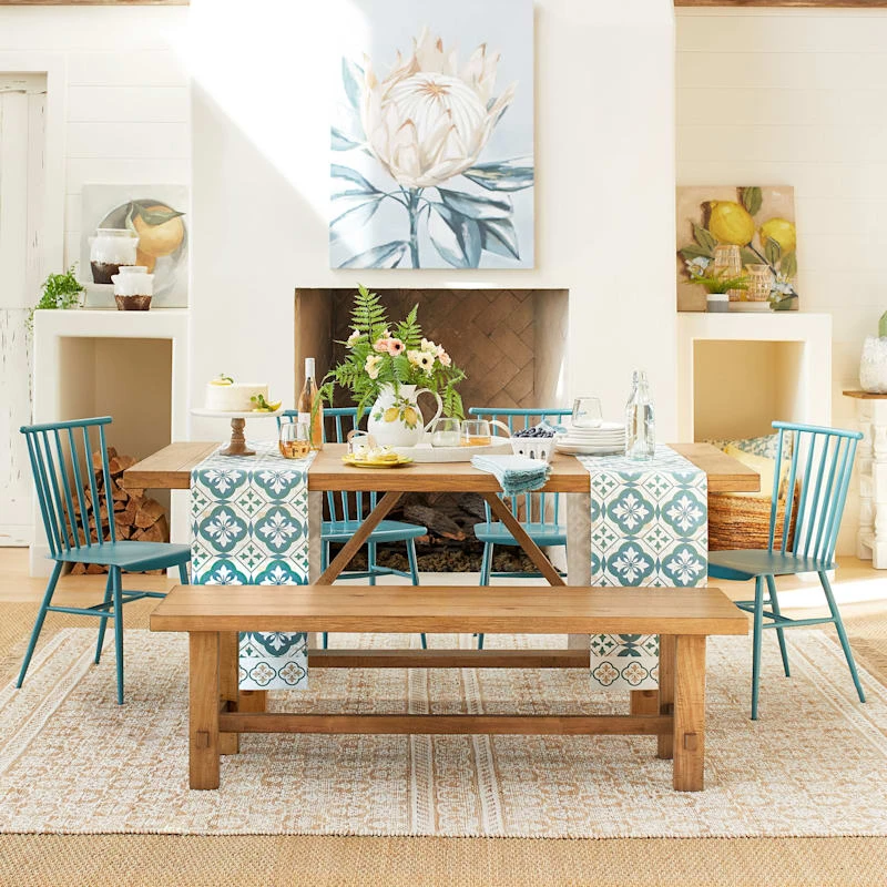 Honeybloom Massena Natural Wood Dining Bench, 60" 4 Honeybloom Massena Natural Wood Dining Bench, 60" - Image 2