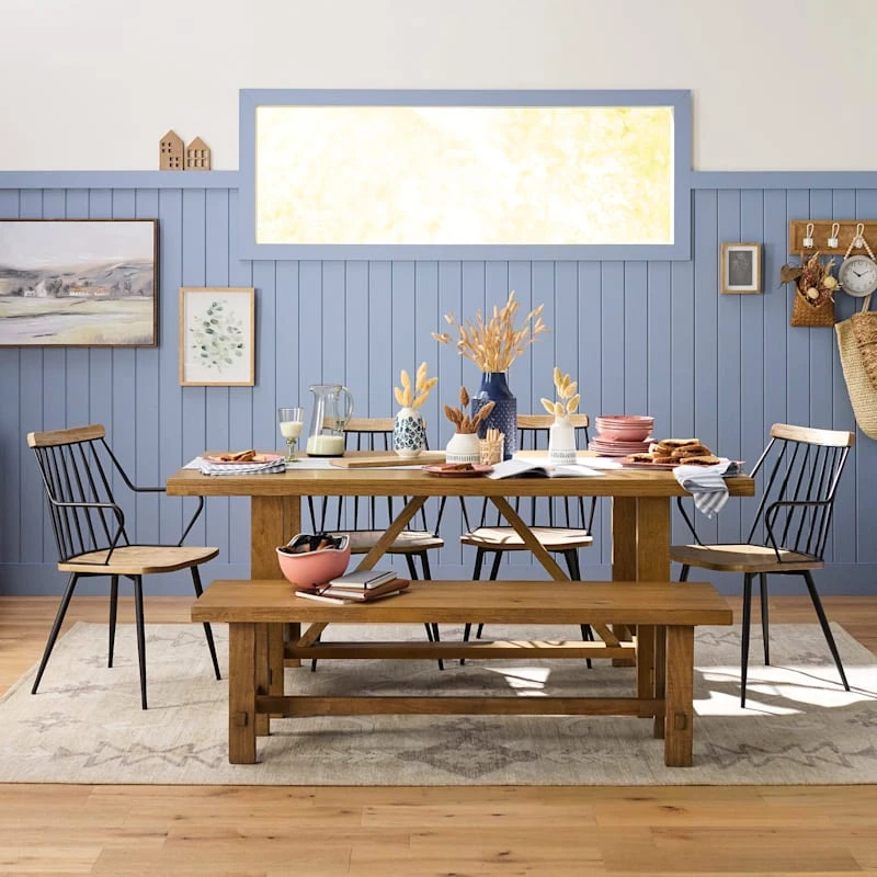 Honeybloom Massena Natural Wood Dining Bench, 60" 6 Honeybloom Massena Natural Wood Dining Bench, 60" - Image 4