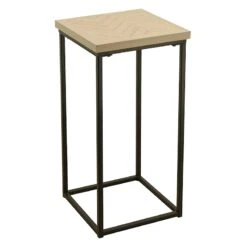 Honeybloom Parquet Wood Accent Table