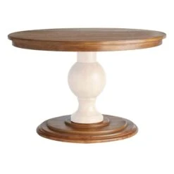 Honeybloom Penelope Wooden Dining Table Top & Base, Pedestal Sold Separately