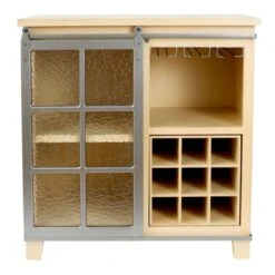 Honeybloom Suzanne Barn Door Wine Cabinet