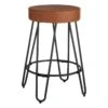 Honeybloom Verona Cognac Faux Leather Counter Stool -Furniture Series Sale honeybloom verona cognac faux leather counter stool