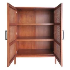 Honeybloom Wood Rattan Door Cabinet -Furniture Series Sale honeybloom wood rattan door cabinet 3