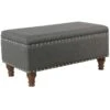 Jasmine Charcoal Grey Upholstered Storage Bench With Nail Heads 1 Jasmine Charcoal Grey Upholstered Storage Bench With Nail Heads -Furniture Series Sale jasmine charcoal grey upholstered storage bench with nail heads