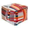 Krisha Yarn Dyed Pouf -Furniture Series Sale krisha yarn dyed pouf