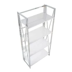 Laila Ali Astrid Chrome Bookshelf -Furniture Series Sale laila ali astrid chrome bookshelf 4