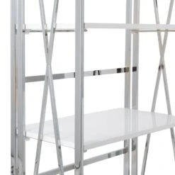 Laila Ali Astrid Chrome Bookshelf -Furniture Series Sale laila ali astrid chrome bookshelf 5