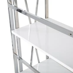 Laila Ali Astrid Chrome Bookshelf -Furniture Series Sale laila ali astrid chrome bookshelf 6