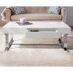 Laila Ali Astrid White Coffee Table -Furniture Series Sale laila ali astrid white coffee table 5