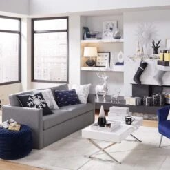 Laila Ali Harlowe Track Arm Sofa Grey -Furniture Series Sale laila ali harlowe track arm sofa grey 4