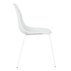 Lily White Dining Chair With Metal Legs -Furniture Series Sale lily white dining chair with metal legs 2