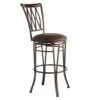 Marsol Brown Metal Swivel Barstool With Faux Leather Seat -Furniture Series Sale marsol brown metal swivel barstool with faux leather seat